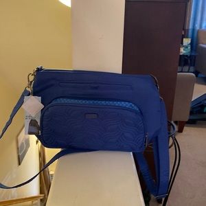 Marine blue lug bag with rfid protection